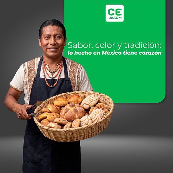 Expositor con pan. Sabor, color y tradición: lo hecho en México tiene corazón.